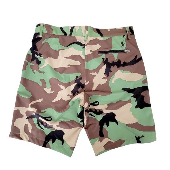Men's Polo Ralph Lauren Camouflage Outdoor Shorts Recycled Polyester Camo‎ Print - Picture 5 of 10